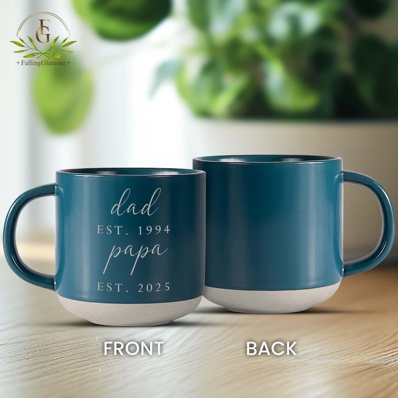 Personalized Grandpa Mug- Est 2025 Gift New Grandpas, Custom Name Future Papa Pregnancy Announcement- First Time Nonno Paps Cup Gifts