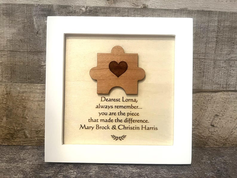 Difference Maker, You Are the Piece That Made the Difference, Mentor Gift, Retirement Present, Coworker Farewell Gift