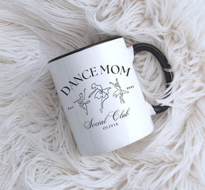 Custom Dance Mom Social Club Mug, Gift for Competition Mom, Personalized Weekends Coffee and Dance Comps