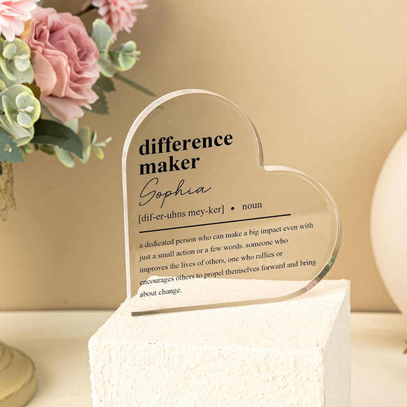 Custom Difference Maker Gifts,Mentor Appreciation Gifts, Leader Gifts,Thank You Present ,Leaving Gifts,Thank You Gifts,Colleagues Gifts