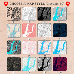 Custom First Date Map Acrylic Plaque Where We Met Personalized Where It All Began Map Anniversary Gift Minimalist Home Decor