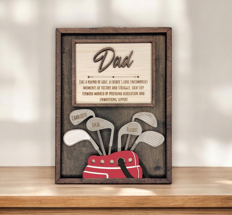 Golf Gift Dad, Golf Grandpa Gift,Father's Day Gift for Dad, Father's Day Personalized gift, Handmade Golfing Gift,Golf Birthday Gift for him