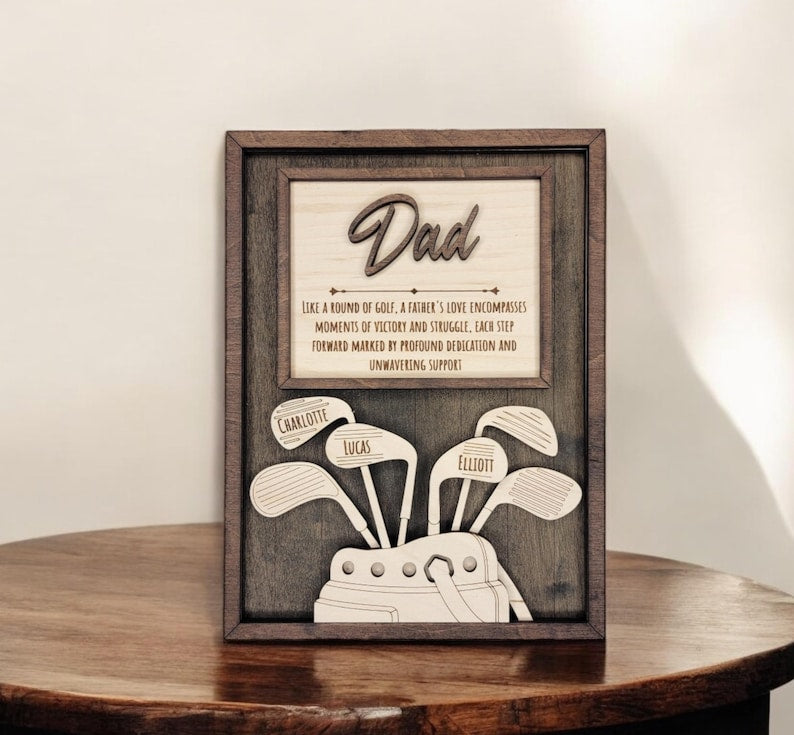 Golf Gift Dad, Golf Grandpa Gift,Father's Day Gift for Dad, Father's Day Personalized gift, Handmade Golfing Gift,Golf Birthday Gift for him