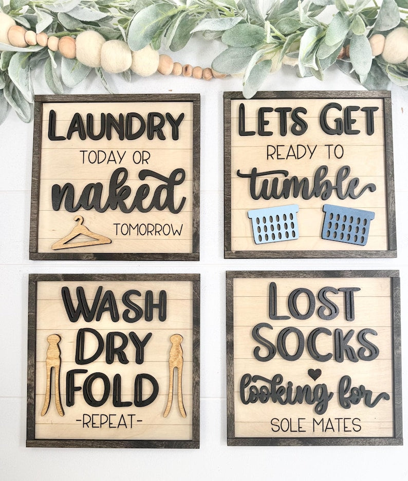 Laundry Room Decorations, Laundry Room Signs, Housewarming Gift