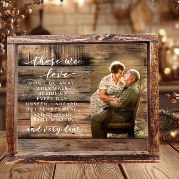 Memorial Photo Gift: Custom Wood Picture Frame, Sympathy Gift