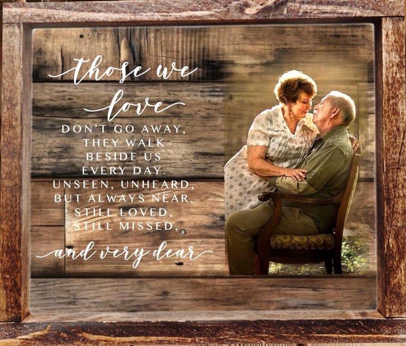 Memorial Photo Gift: Custom Wood Picture Frame, Sympathy Gift