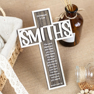 Personalized Children's Wooden Cross, Custom Baptism, First Communion, Dedication Keepsake Cross, Baptism Gift for Kids, Newborn Baby Gifts