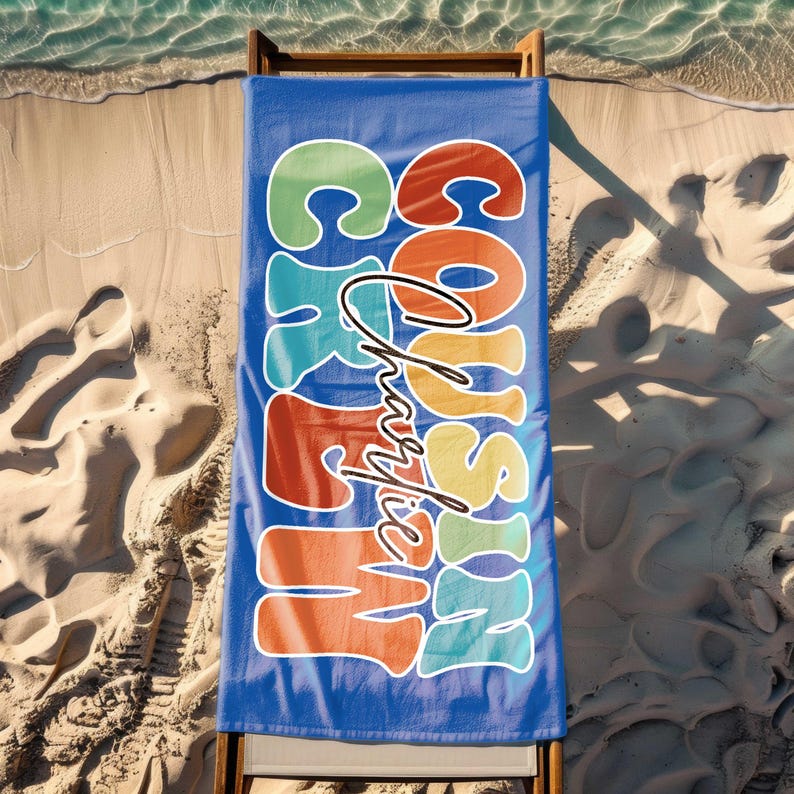 Cousin Crew Beach Towel, Summer Beach Gift For Cousin, Matching Cousin Trip Gift, Family Vacation Beach Towel,Kids Pool Birthday Party Towel