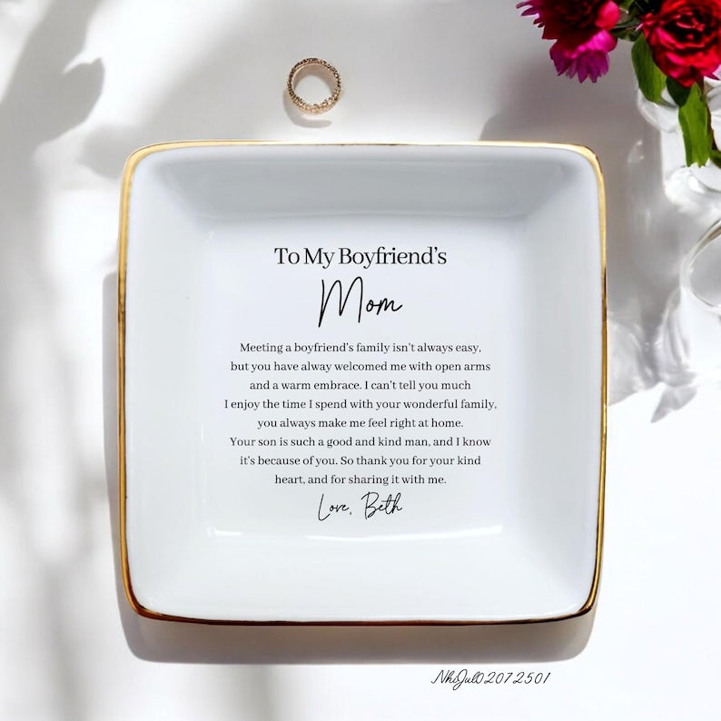 Boyfriend Mom Gift for Boyfriend's Mum Ring Dish-Birthday Gifts-Christmas Gifts For Mother-in-Law