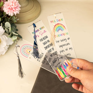 Teacher Appreciation Gifts,Custom Bookmark For Teacher,Thank You Gifts,Gifts for Teacher,Back To School Gifts,Bookmark Gifts for Teacher