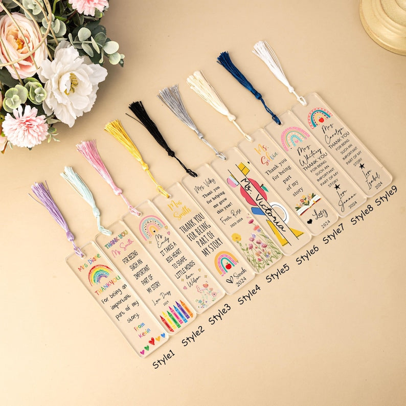 Teacher Appreciation Gifts,Custom Bookmark For Teacher,Thank You Gifts,Gifts for Teacher,Back To School Gifts,Bookmark Gifts for Teacher