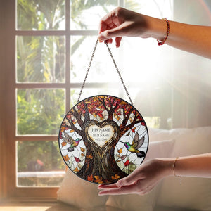 Personalized Tree of Life Glass Suncatcher Anniversary Gift