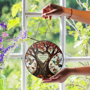 Personalized Tree of Life Glass Suncatcher Anniversary Gift