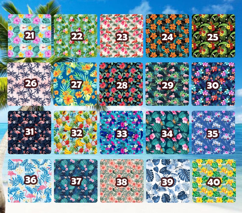 Personalized Dog Bandanas with Pet Photo, Custom Green Hawaiian Pet Bandanas Matching Hawaiian Human Shirt