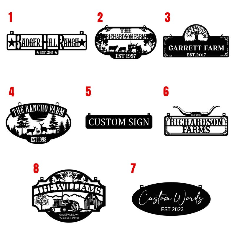 Custom Metal Ranch Sign, Personalized Farmhouse Name Sign, Outdoor Barn Entrance Sign, Rustic Ranch Decor, Family Name Sign, Steel Gate Sign