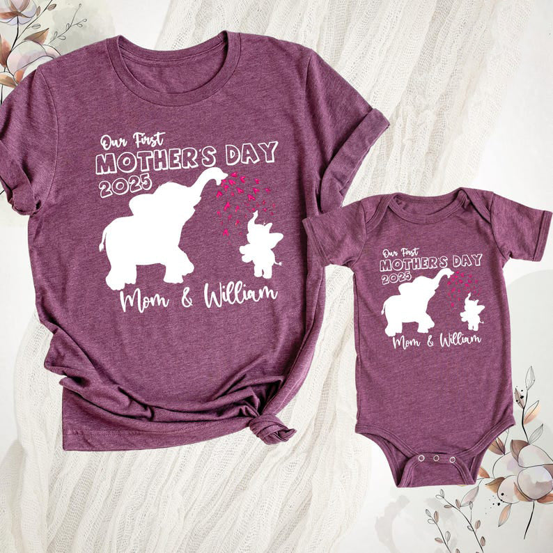 Mommy and me Matching First Mother's Day Shirts, Mother and Son Shirts, Mama and baby Boy Shirts, 1st Mother's Day Gift, Gift For New Mom