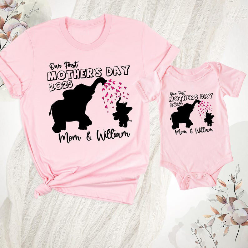 Mommy and me Matching First Mother's Day Shirts, Mother and Son Shirts, Mama and baby Boy Shirts, 1st Mother's Day Gift, Gift For New Mom