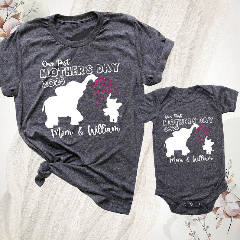 Mommy and me Matching First Mother's Day Shirts, Mother and Son Shirts, Mama and baby Boy Shirts, 1st Mother's Day Gift, Gift For New Mom