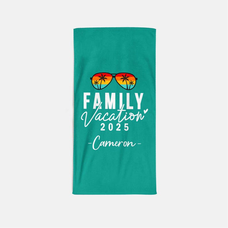 Personalized Family Vacation 2025 Beach Towel, Matching Family Trip Gift For Summer, Family Vacay, Family Cruise Towel, Family Reunion Gift