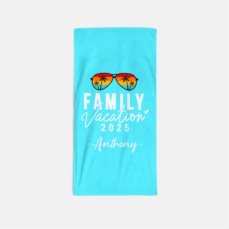 Personalized Family Vacation 2025 Beach Towel, Matching Family Trip Gift For Summer, Family Vacay, Family Cruise Towel, Family Reunion Gift