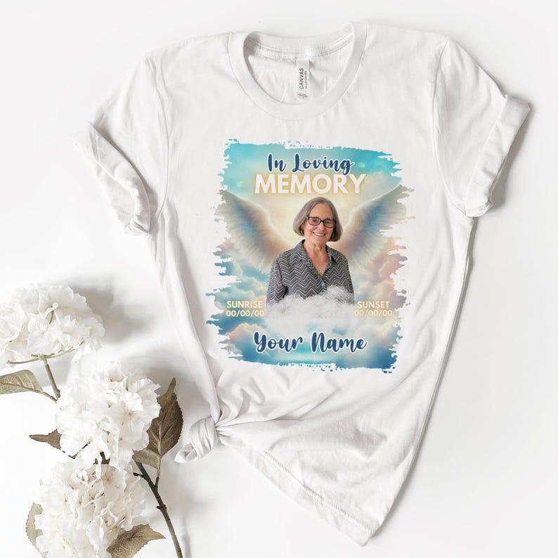 Personalized Memorial T-Shirt: Custom Funeral Remembrance Shirt, RIP Tshirt Sweatshirt Hoodie Custom memorial Apparel For Family members