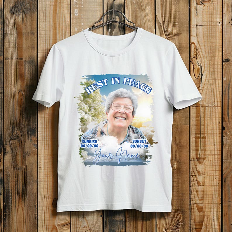 Personalized Memorial T-Shirt: Custom Funeral Remembrance Shirt, RIP Tshirt Sweatshirt Hoodie Custom memorial Apparel For Family members