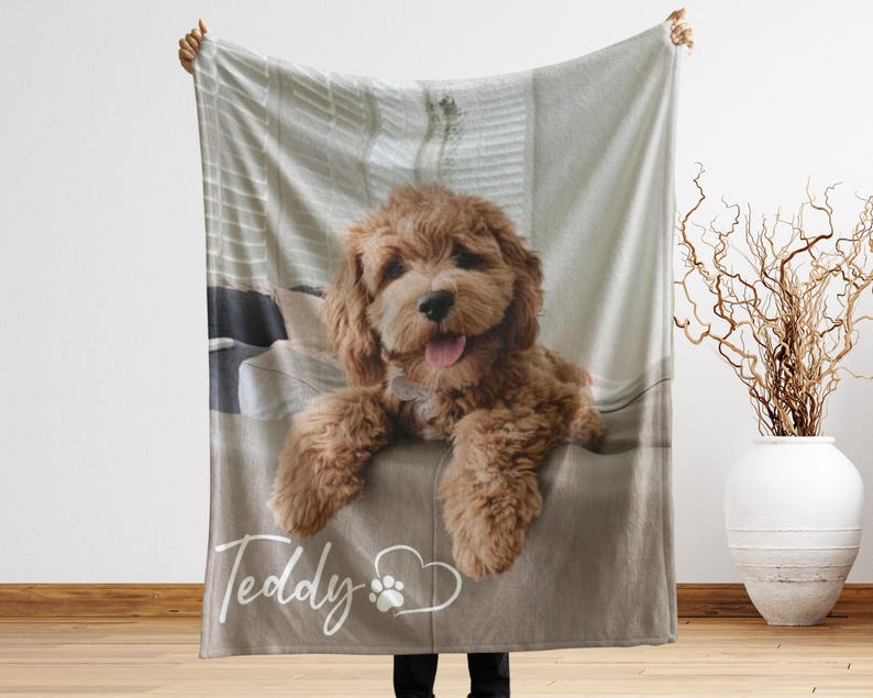 Personalized Photo Blanket Photo Collage Gifts for Him Her Dog Mom Family Friends Custom Gift Special Memory Keepsake Birthday Throw Blanket
