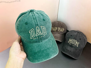 Personalized Dad Embroidered Hat | Custom Grandpa Hat with Est Year | Vintage Baseball Cap for New Dad | Father's Day Gift for Dad, Papa il_794xN.6686845296_e69l.jpg