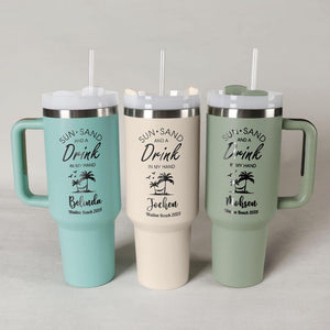 Personalized Beach Tumbler for Girl's Trip, Custom Vacation 40 oz Tumblers, Girls Weekend Gift, Laser Engraved Cups, Stainless Steel Mug il_794xN.6686847786_l7dk.jpg