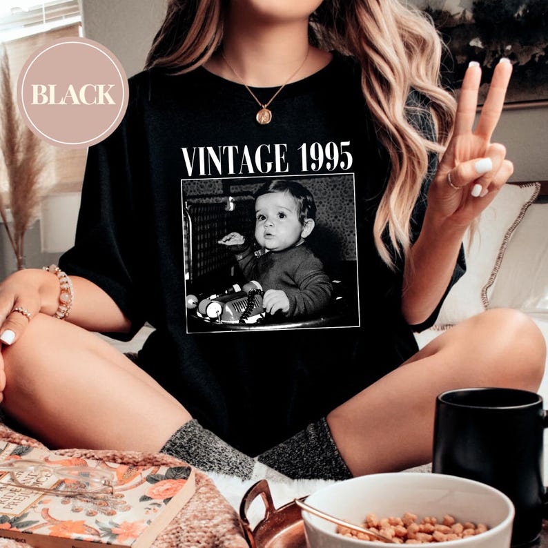 Personalised 30th Birthday Shirt, Custom Photo Birthday Comfort Colors Shirt, 30th Birthday Gift, 40th Birthday Gift, Vintage 1995 Shirt il_794xN.6687164976_asar.jpg
