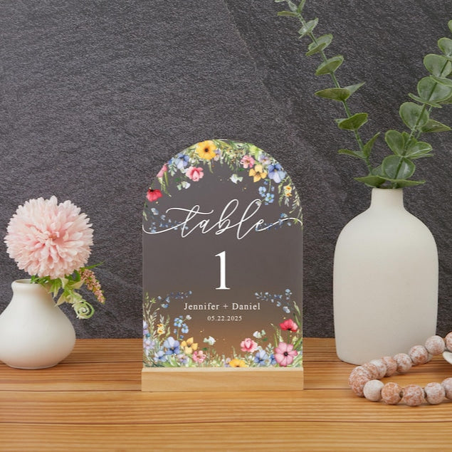 Wildflower Wedding Table Numbers, Customized Table Numbers, Wedding Table Numbers, Rustic Country Wedding Table Signs, Wedding Decorations
