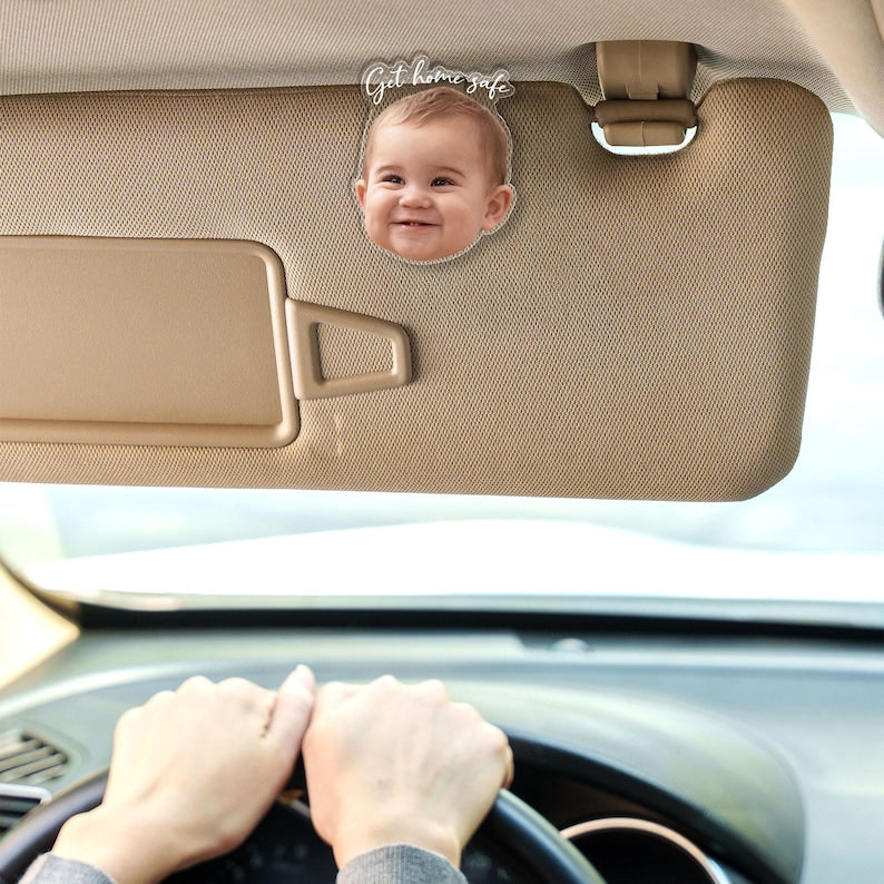 Drive Safe Daddy Gift, Custom Car Visor Clip Photo, Dad Car Visor Clip, New Dad from Baby, 1st Time Dad Gift from Wife, Father's Day Gift