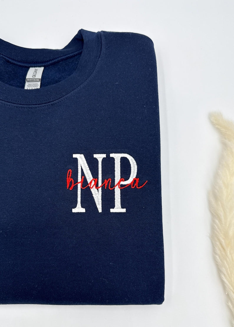 Embroidered Nurse Practitioner Sweatshirt: NP Pullover, New Nurse Gift