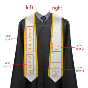 Custom Class of 2026 stoles Graduation Personalized Logo Text Grad Stole Sash Customized Gradute Stole with Your Design Grad Gifts Idea