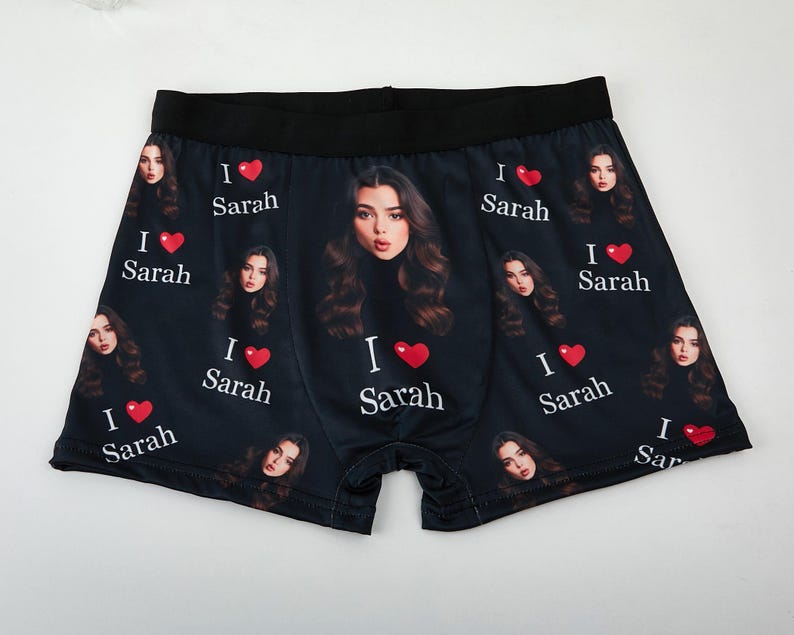 Custom Photo Boxer Briefs for Him,Personalized Face Boxer Briefs,Custom Men's Underwear for Husband/Boyfriend,Custom Valentine's Day Gift.