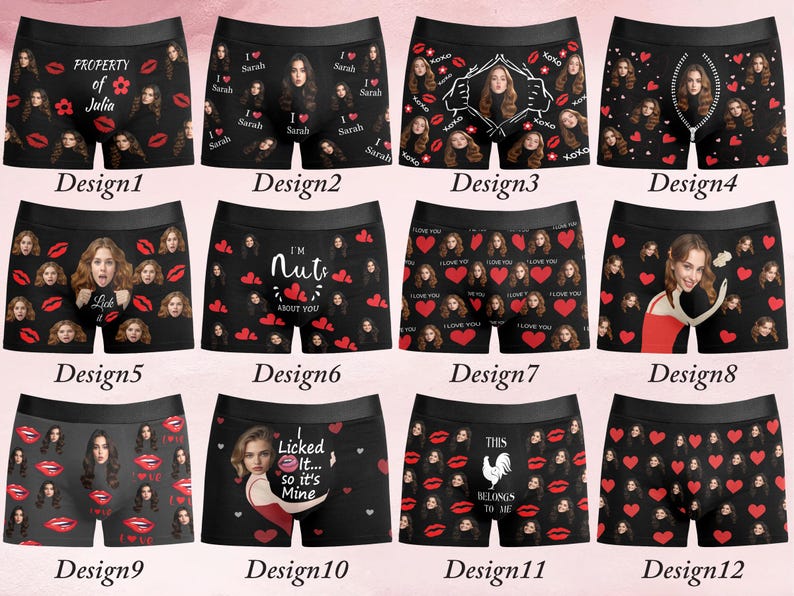 Custom Photo Boxer Briefs for Him,Personalized Face Boxer Briefs,Custom Men's Underwear for Husband/Boyfriend,Custom Valentine's Day Gift.