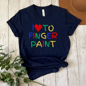 Funny Couples Matching Shirts, I Love To Finger Paint I'm Paint, Funny Husband Wife Shirts, Valentine Matching Couple Shirts, Matching Tees
