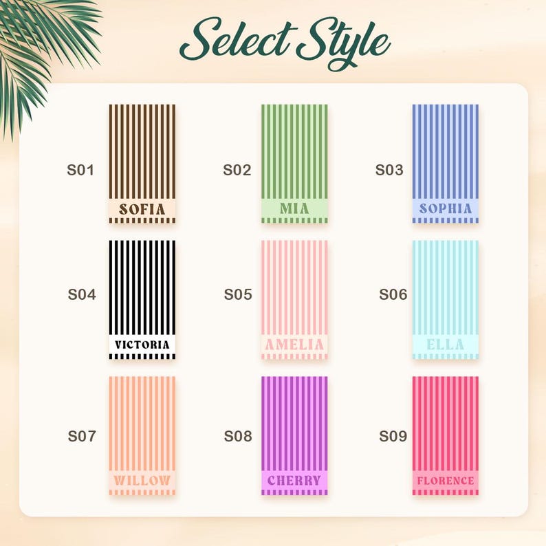 Custom Stripe Beach Towel with Name, Beach Bridal Party Towel, Preppy Girls Pool Towel, Swimming Club Towel, Summer Essentials Vacation