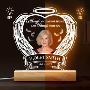 Custom Memorial LED Night Light, Personalized Photo & Name Memorial Gift, In Loving Memory Lamp, Bereavement Keepsake