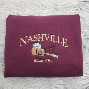 Nashville Embroidered Crewneck - Music City Sweatshirt - Nashville Tennessee - County Music Crewneck - T-shirt - Sweatshirt - Hoodie il_794xN.6694712727_51sw.jpg