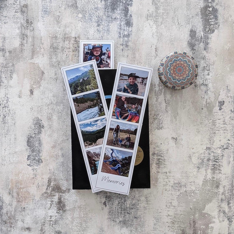 Photo Fridge Magnet, Personalised Magnet, Custom Magnetic Bookmark, Photo Booth Strip Gift for Best Friend Birthday, Fathers Day Gift