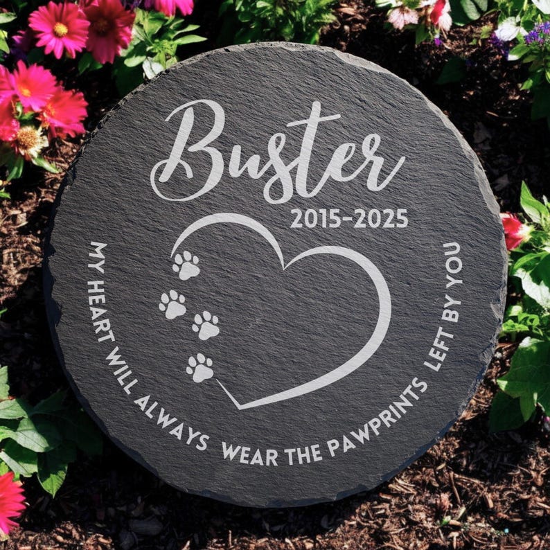 Personalized Pet Memorial Garden Stone, Custom Dog Cat Loss Gift, Pet Grave Marker, Dog Remembrance Gifts, Loss of Dog Headstone