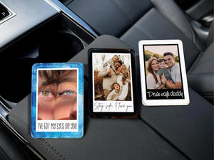 Personalized Sun Visor Picture Clip, Custom Pet Photo Car Accessory, Wallet Photo Holder Couples Gift, Christmas Gift For Husband, Boyfriend Family Portrait Decoration Drive Safe