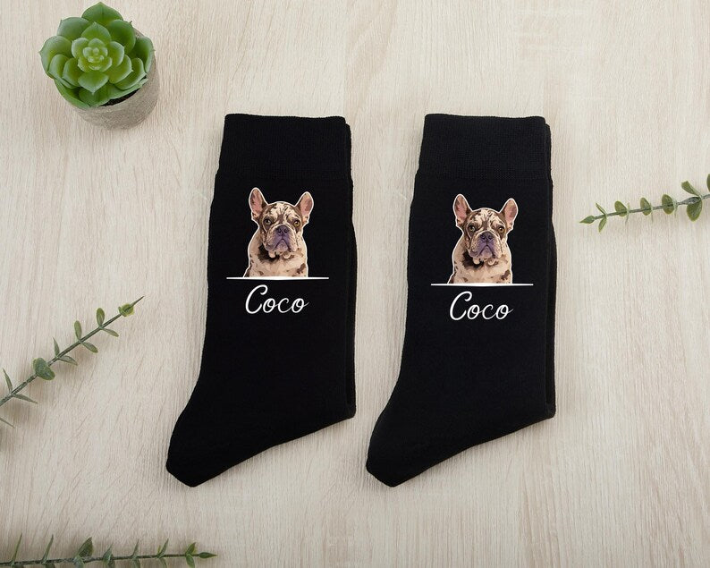 Custom Pet Photo Socks, Personalized Pet Socks, Custom Dog Socks, Mothers Day Gifts, Cat/Dog Dad Gifts, Dog Face Socks, Pet Lovers Gift