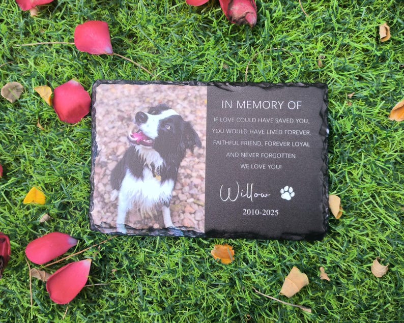 Personalized Pet Memorial,Custom Pet Memorial Stone,Pet Grave Marker With Photo,Pet Grave Stone,Pet Memorial Gift,Dog Sympathy Gift