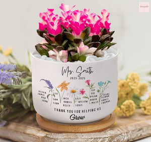 Custom Teacher Plant Pot, Teacher Appreciation Gift, Thank You Teacher Plant Pot, End Of Year Gift, Thank You Gifts, Back to School Gifts