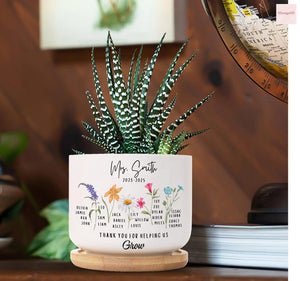 Custom Teacher Plant Pot, Teacher Appreciation Gift, Thank You Teacher Plant Pot, End Of Year Gift, Thank You Gifts, Back to School Gifts