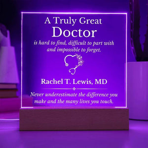 Personalized Custom Acrylic Doctor Sign, Doctor Gift, Appreciation Gift, Graduation Gift, Farewell Gift, Best Doctor Ever, Thank You Gifts