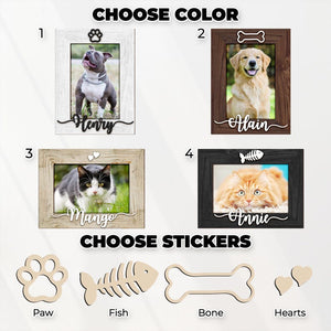 Personalize Pet Picture Frame,Dog Frame,Dog Memorial Gift,Pet Name Photo,Cat Dog Lover,Pet Memorial,Cat Memorial,Pet Portrait,New Pet Gift