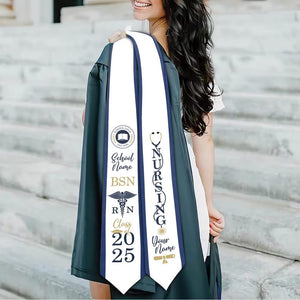 Customized Nursing Stole, Nursing Graduation Stole, RN Stole Nursing Stole Graduation 2025, Nursing Graduation, Nursing Stole Graduate 2025